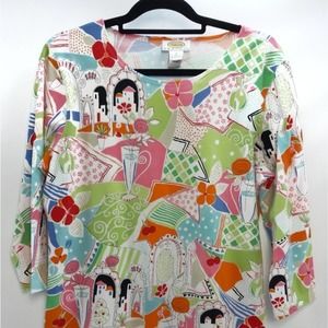 Talbots Petites Blouse- Tee L